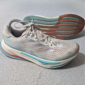 Adidas Supernova Prima Running Shoes Women Size 9 White Blue Dreamstrike+